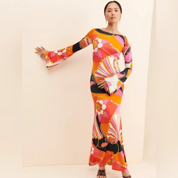 Ronny Kobo Collection | Dresses | 628 Ronny Kobo Zella Openback Floral Maxi  Dress Size Small | Poshmark